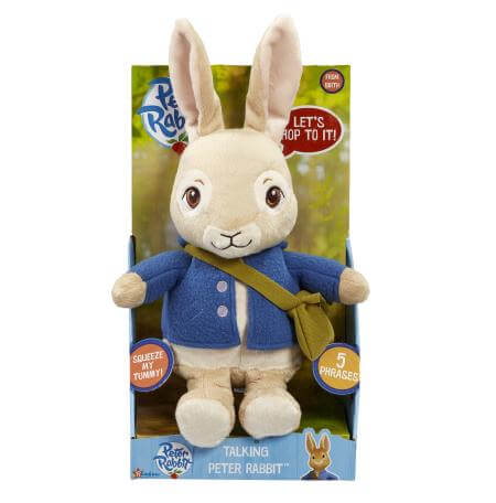 Peter rabbit talking sales plush toy